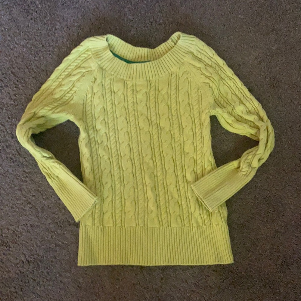 JcPennys green knit sweater size Petite Medium